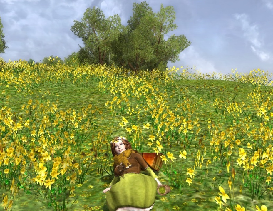 A rest among the flowers